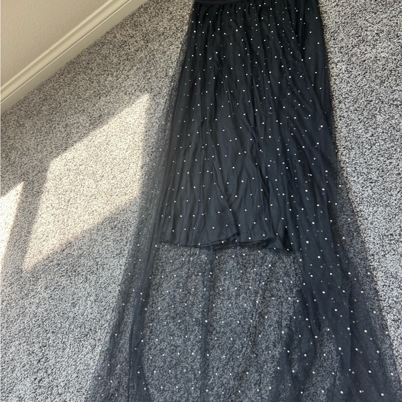 Forever 21 Black Maxi Skirt with Rhinestone Accents - Picture 1 of 4